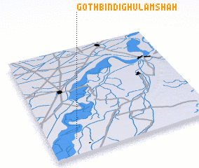 3d view of Goth Bindi Ghulām Shāh