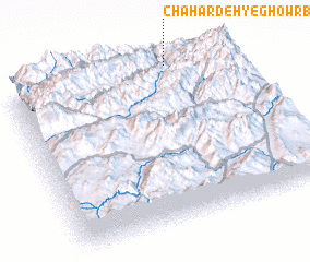 3d view of Chahār Deh-ye Ghowrband