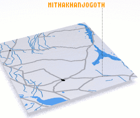 3d view of Mitha Khān jo Goth