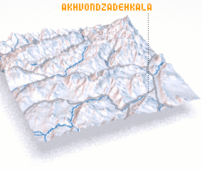 3d view of Ākhvond Zādeh Kalā