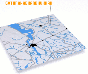 3d view of Goth Nawāb Kānbhu Khān