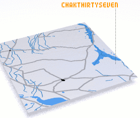 3d view of Chak Thirty-seven