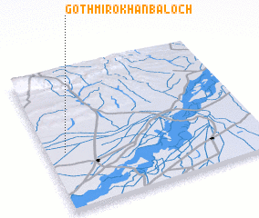 3d view of Goth Miro Khān Baloch