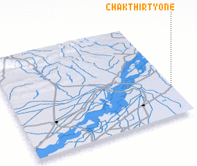 3d view of Chak Thirty-one