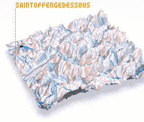 3d view of Saint-Offenge-Dessous