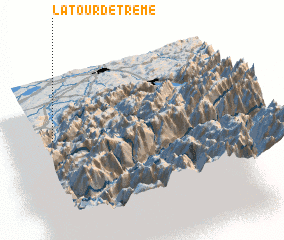 3d view of La Tour-de-Trême