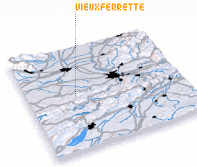 3d view of Vieux-Ferrette