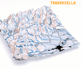 3d view of Traversella