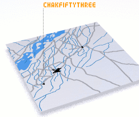 3d view of Chak Fifty-three