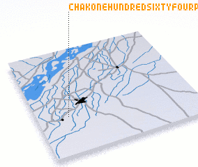 3d view of Chak One Hundred Sixty-four P