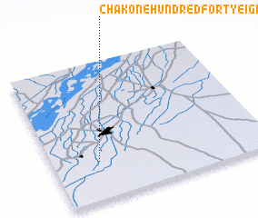 3d view of Chak One Hundred Forty-eight P