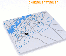 3d view of Chak Seventy-seven