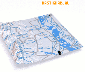 3d view of Basti Gharjal