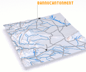 3d view of Bannu Cantonment