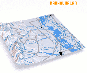 3d view of Makwāl Kalān