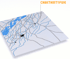 3d view of Chak Thirty-five