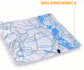 3d view of Ghulām Hasanwāla