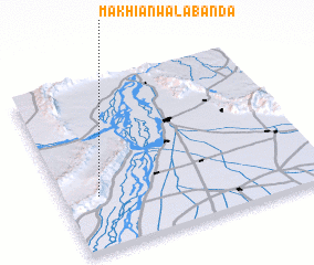 3d view of Makhīānwāla Bānda