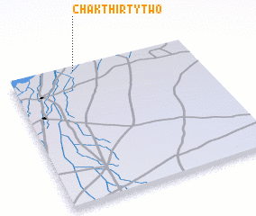 3d view of Chak Thirty-two