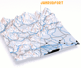 3d view of Jamrūd Fort