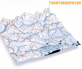 3d view of Takhtābād Pāyān