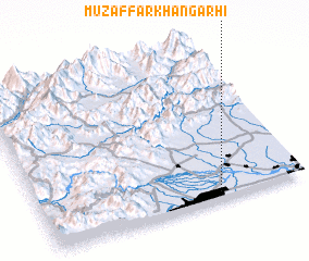 3d view of Muzaffar Khān Garhi