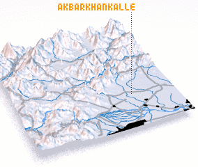 3d view of Akbar Khān Kalle