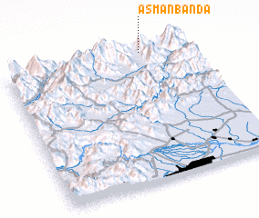 3d view of Āsmān Bānda