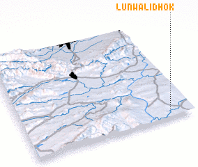 3d view of Lunwāli Dhok