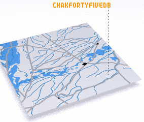 3d view of Chak Forty-five D B