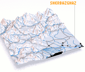 3d view of Sherbāz Ghaz