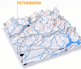 3d view of Kotgai Bānda