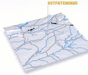 3d view of Kot Fateh Khān