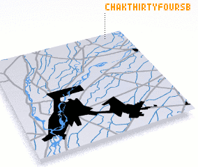 3d view of Chak Thirty-four SB