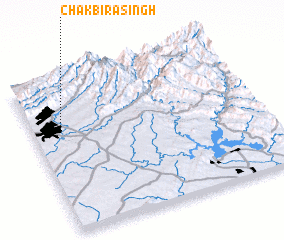 3d view of Chak Bīra Singh