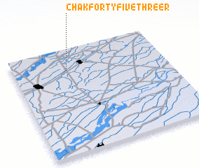 3d view of Chak Forty-five Three R