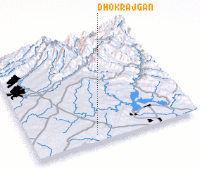 3d view of Dhok Rājgan