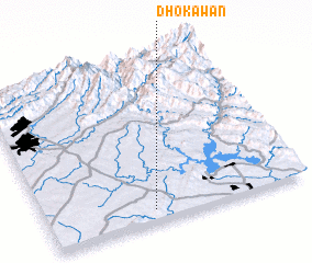 3d view of Dhok Awān