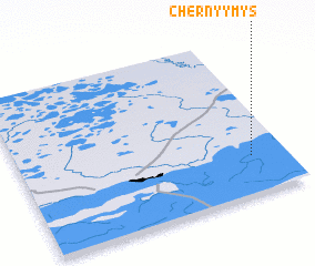 3d view of Chërnyy Mys