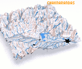 3d view of Chak Nārān Dās