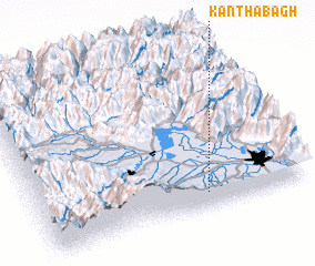 3d view of Kanthabāgh