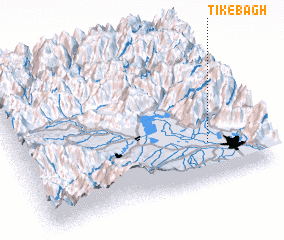 3d view of Tikebāgh