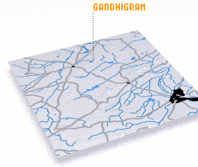 3d view of Gāndhīgrām