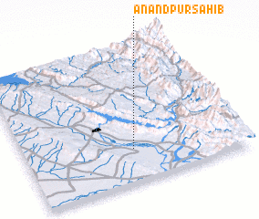 3d view of Anandpur Sāhib