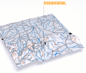 3d view of Kodaikānāl