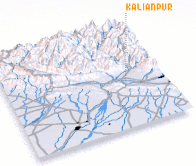 3d view of Kaliānpur