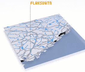 3d view of Flaksvatn