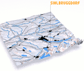 3d view of Sihlbrugg Dorf