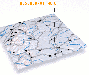 3d view of Hausen ob Rottweil