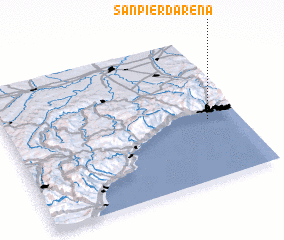 3d view of San Pier dʼArena